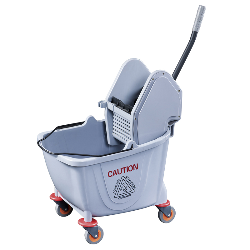 Commercial Hotel Plastic Down Press Single Mop Bucket with Wringer