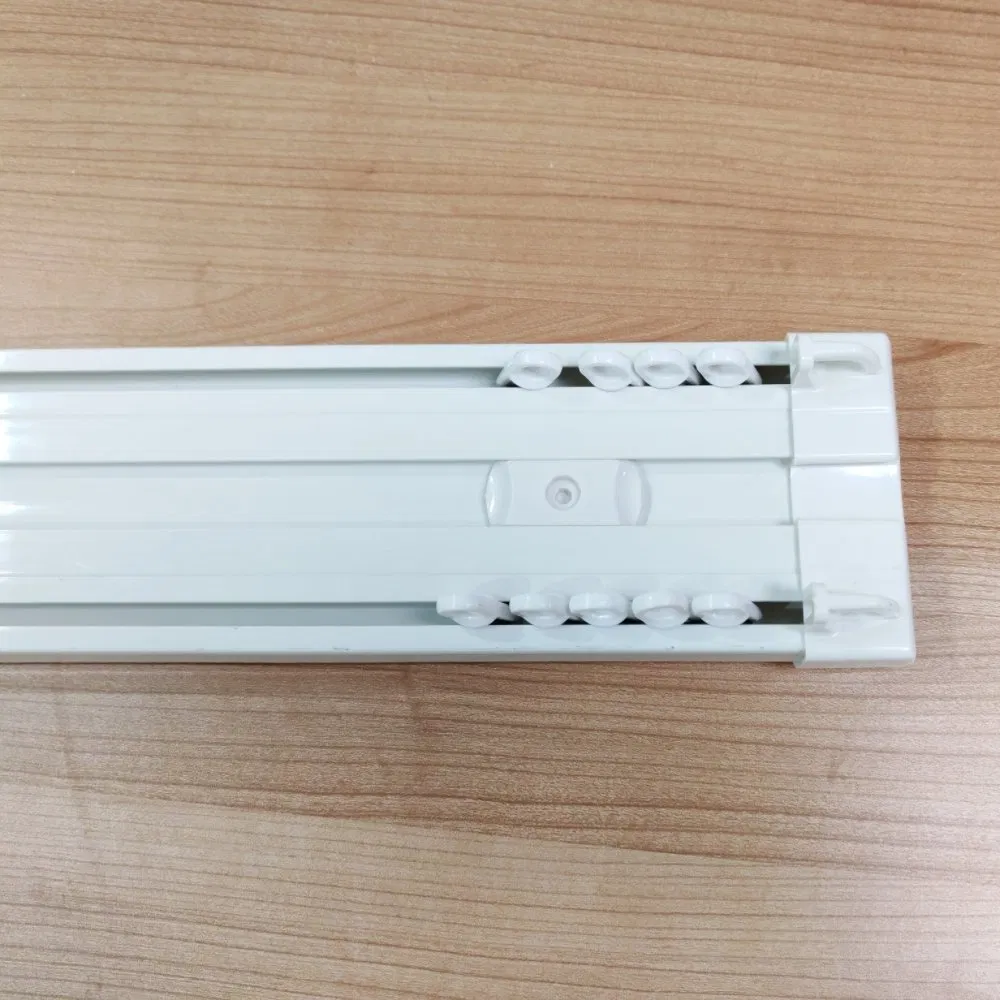 Plastic PVC Hospital Project Double Rail Indoors Curtain Rail Window Curtain Track