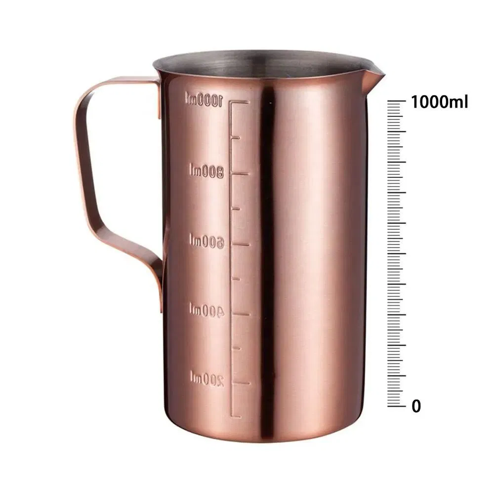 Classics 1000ml Stainless Steel Measuring Cup Measure Jug Copper Painting Measure Pitcher