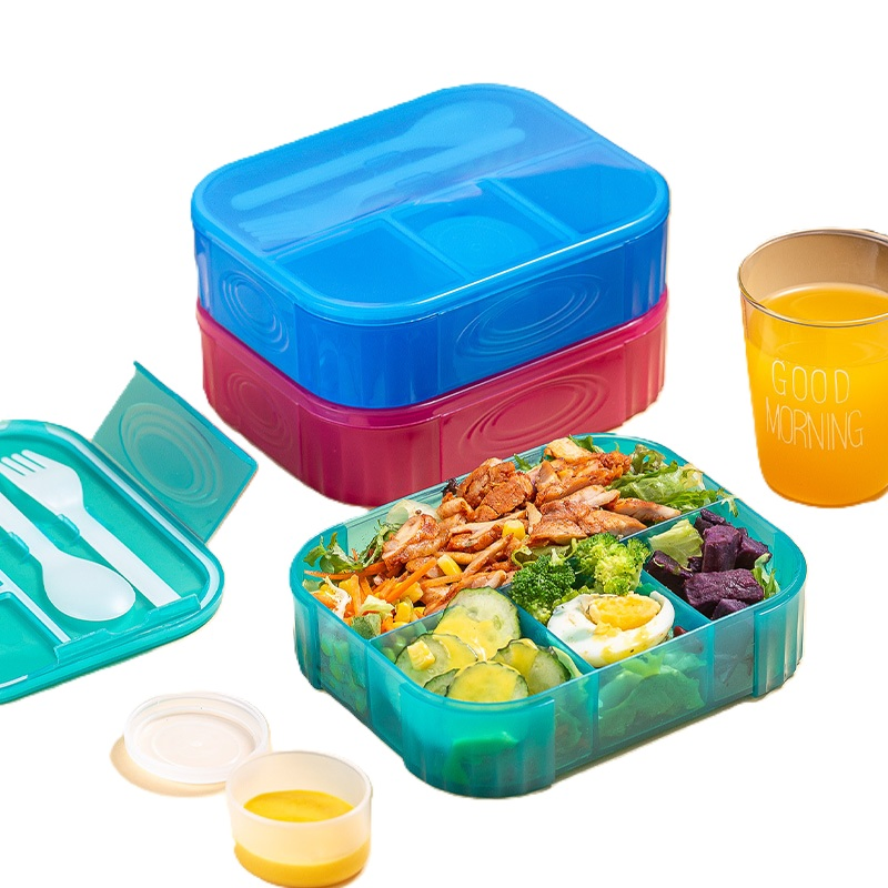 Premium Transparent Crystal Plastic Lunch Box for Meal Prep
