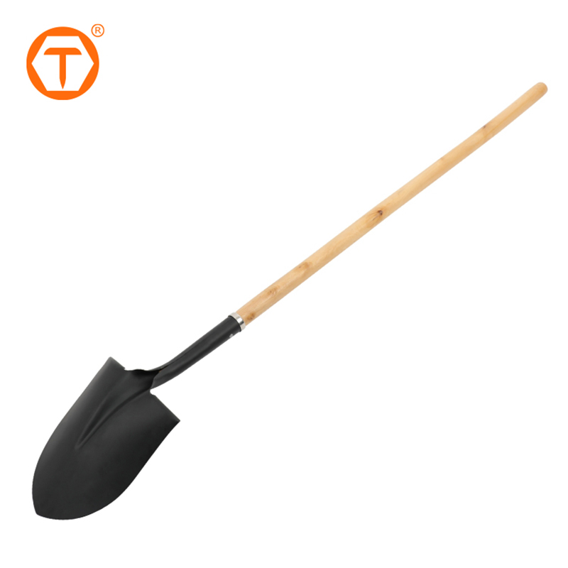 Iron Digging Shovel Head Metal Spade Shovel with Long Handled