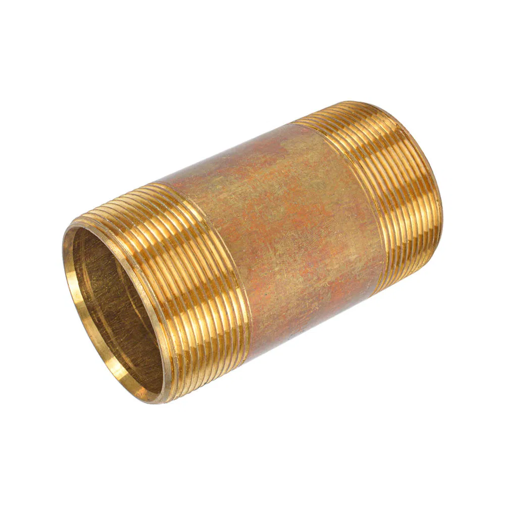 Red Brass Pipe Nipple Fitting
