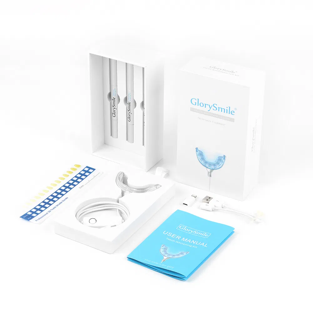 Manufactory Glory Smile Custom Logo 16/24/32min LED Light Teeth Whitening Kit