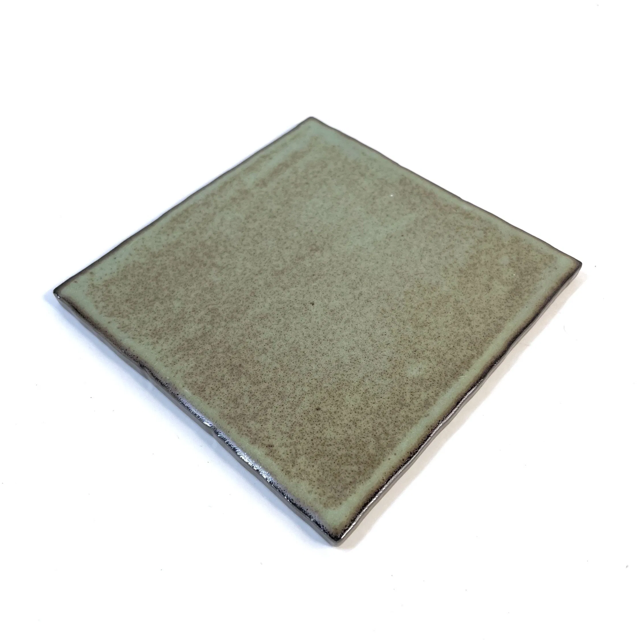 Free Sample Matte Square Glazed Decor Ceramic Waterproof Green Subway Tile for Living Room Wall Home Decoration