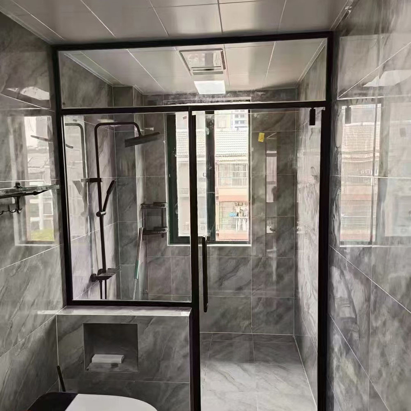 High Performance Enclosed Hotel Sliding Glass Bathroom Cubicle Shower Door