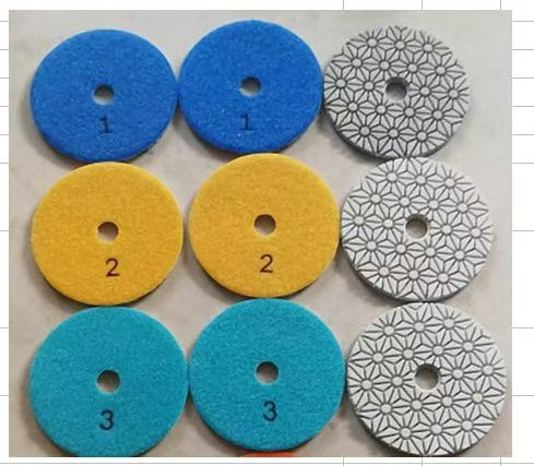 Joytech 3 Step Polishing Pads Diamond Resin for Stone Granite Marble Concrete Terrazzo High Quality CE Certification