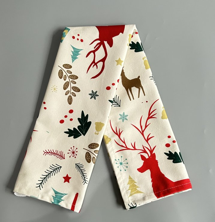 Custom Digital Printed Christmas Napkins Tea Towels