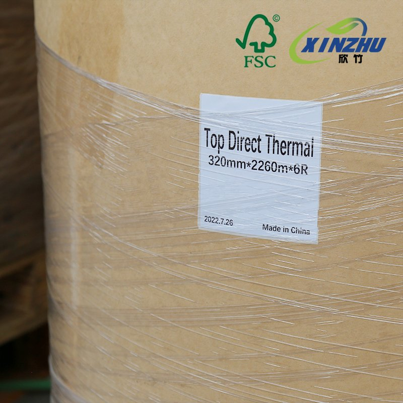 Jumbo Roll Low Temperature Resistant Self-Adhesive Paper Top Direct Thermal Label Material