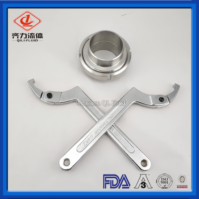 SS304 Sanitary Stainless Steel Round Nut Union Wrench Spanner