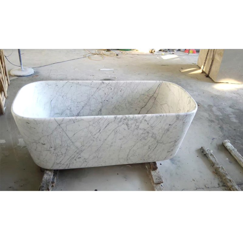Белая мраморная ванна для дома