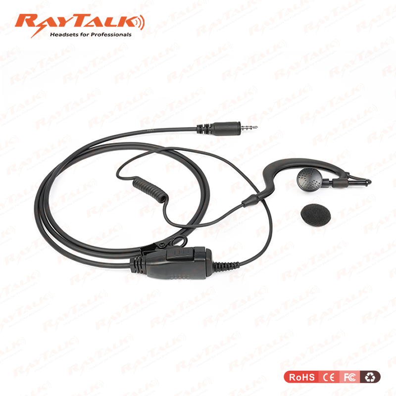 Earpiece Headset G Shape Earpiece Nylon Braided Fiber for Walkie Talkie Ken-Wood