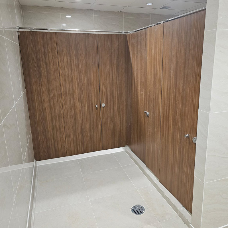 Engineered for Malls Resistant HPL Toielt Cubicle Partitions Waterproof Surface