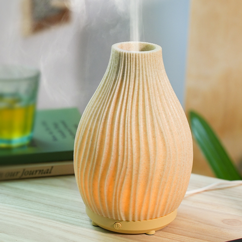 Handcrafted Resin & Ceramic & Glass Ultrasonic Aroma Diffuser Humidifier Quiet Mist for Bedroom Relaxation and Air Refreshment