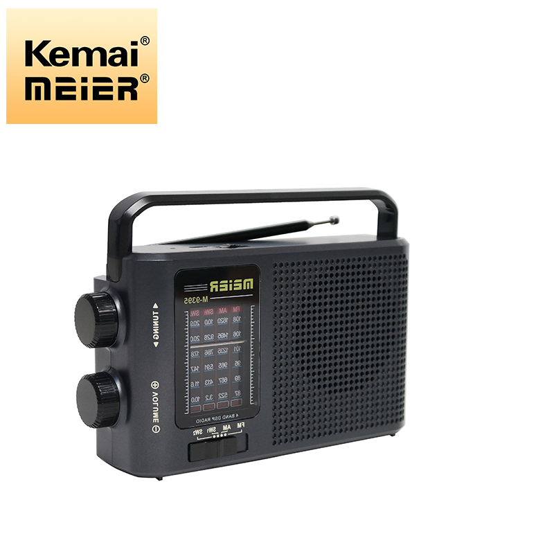 Classic Style Outdoor Home FM Am Sw Radio with USB 18650 Battery and Flashlight