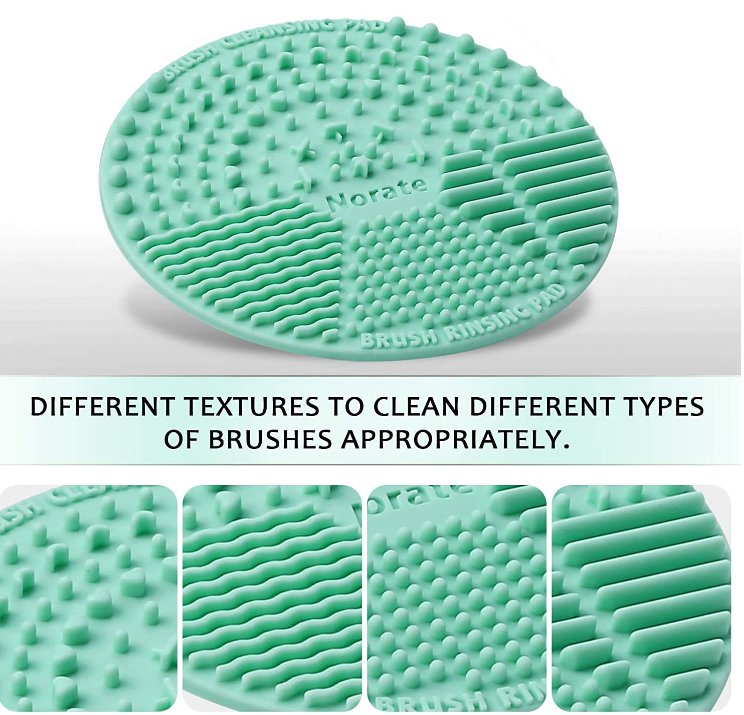 Brush Cleaning Mat Silicone Makeup Cleaning Mat Portable Washing Tool Brush Scrubber Cosmetic Brush Cleaner with Suction Cup
