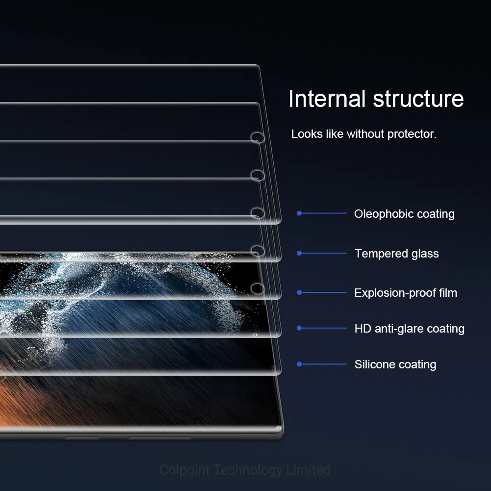 Защитное стекло Nillkin 3D Cp+Max для Samsung Galaxy S22 Ultra 5G