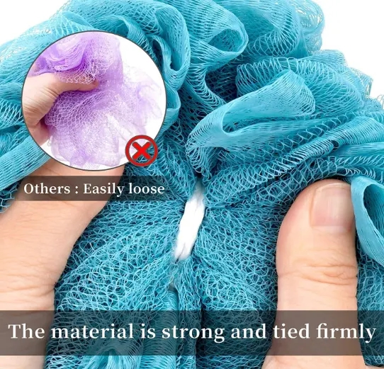 Bath Shower Loofah Sponge 60g 70g 80g Bath Mesh Pouf Shower Ball Body Scrubber Exfoliating Bath Sponge
