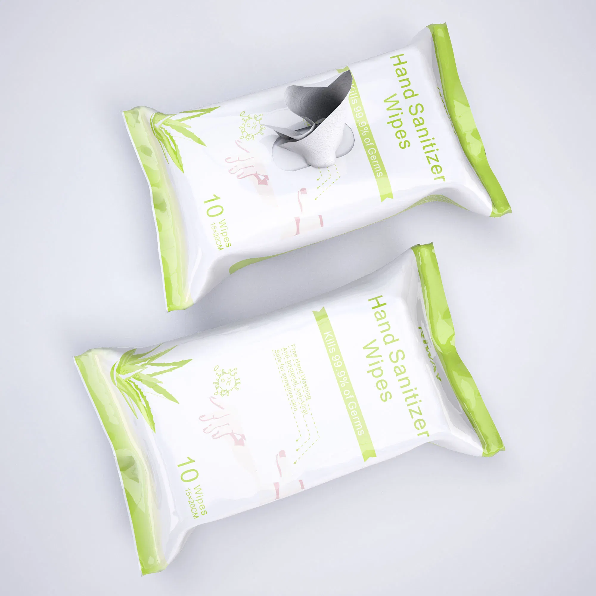 99.9% Germs Killing Antibacterial Skin Cleaning Wet Wipes