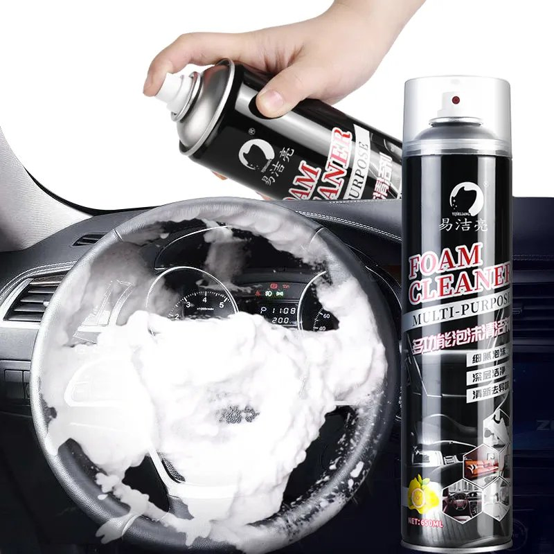 Car Foam Cleaner Spray Cleans Steering Wheel Leather Seats