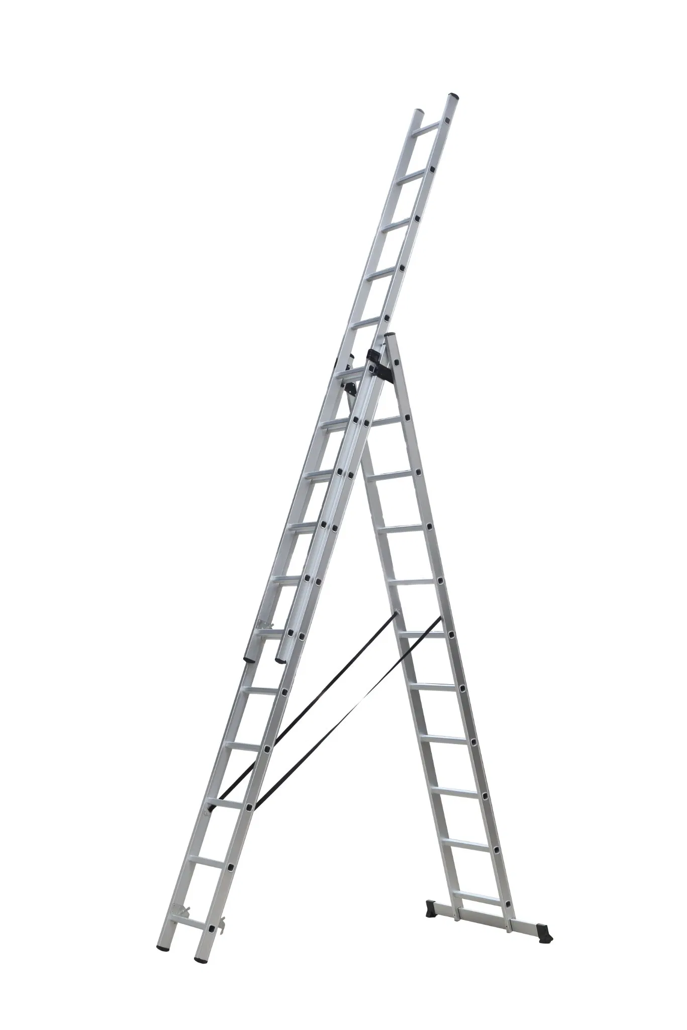 Top Supplier Adjustable Telescopic Folding Ladder with Rubber Feet Aluminum Folding Ladder
