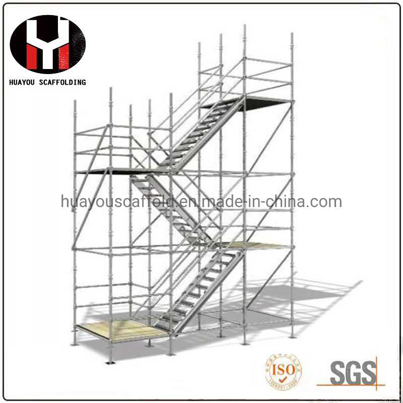 Galvanized Staircase Scaffolding Steel Step Ladder for Modular Scaffolding Steel Straight Ladder