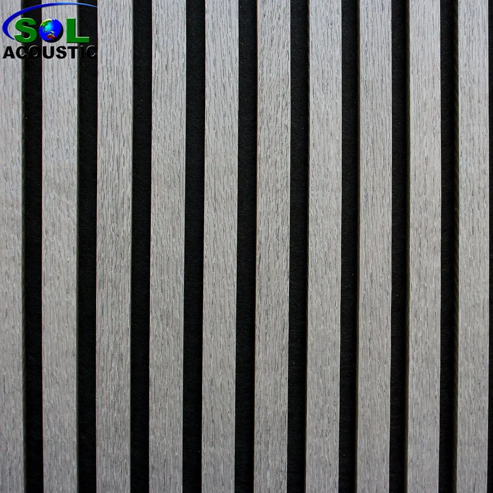 Sol Acoustic Soundproof Wall Foam Interior Decoration Wooden Slat Acoustic Panels