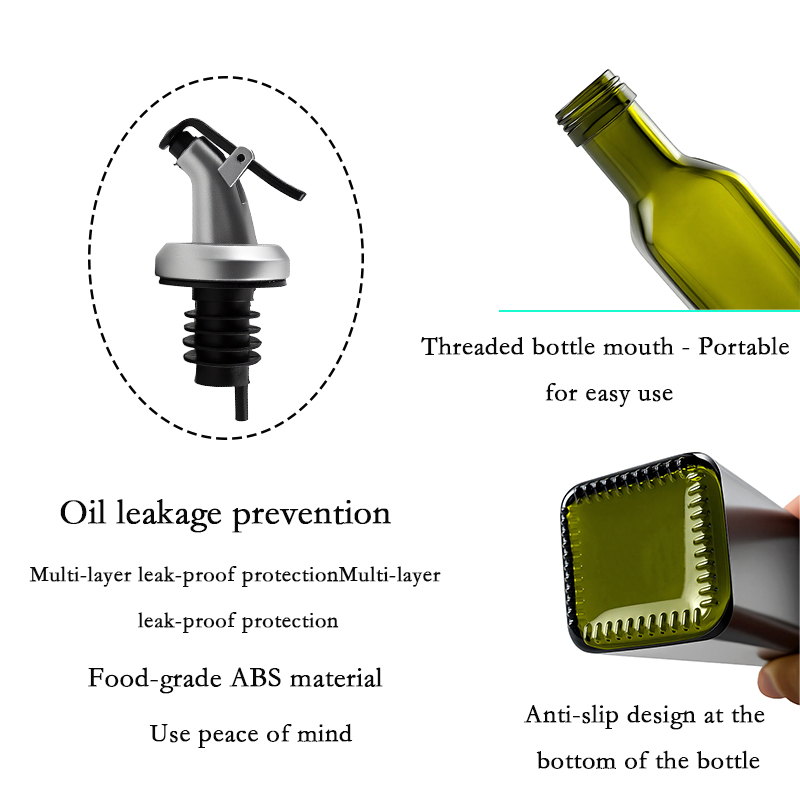Good Quality Edible Oil Bottle Cooking Olive Oil Glass Bottle Dispenser 250ml