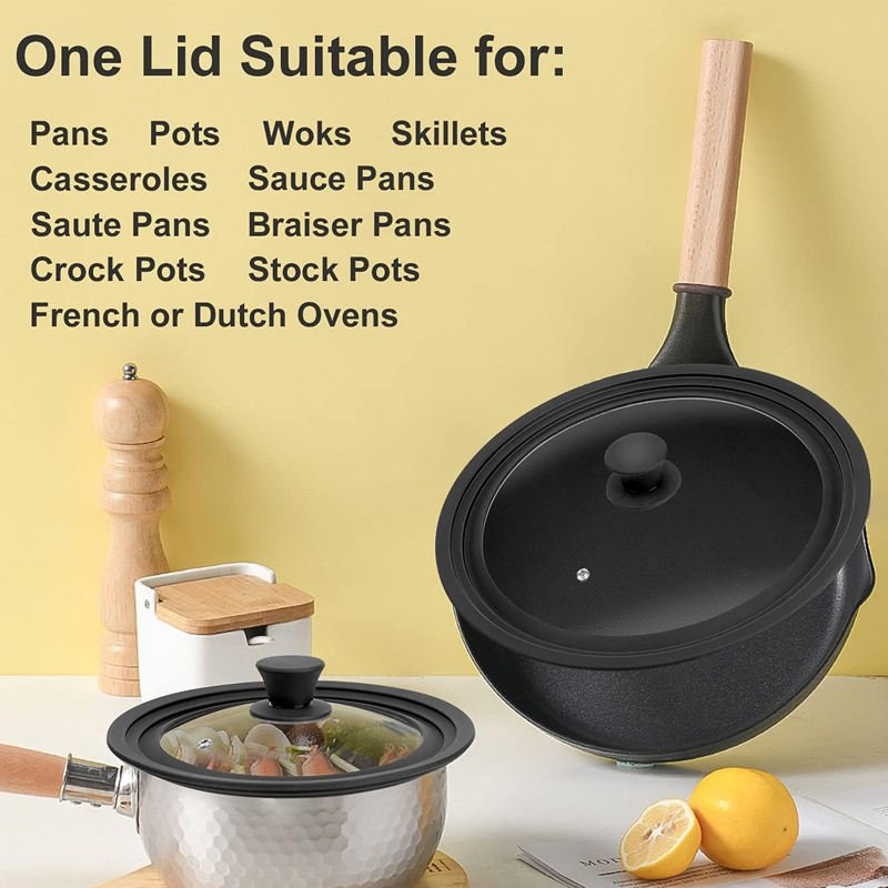 Good Quality Red and Black Pan Lid Multi-Size Supply Pan Lid