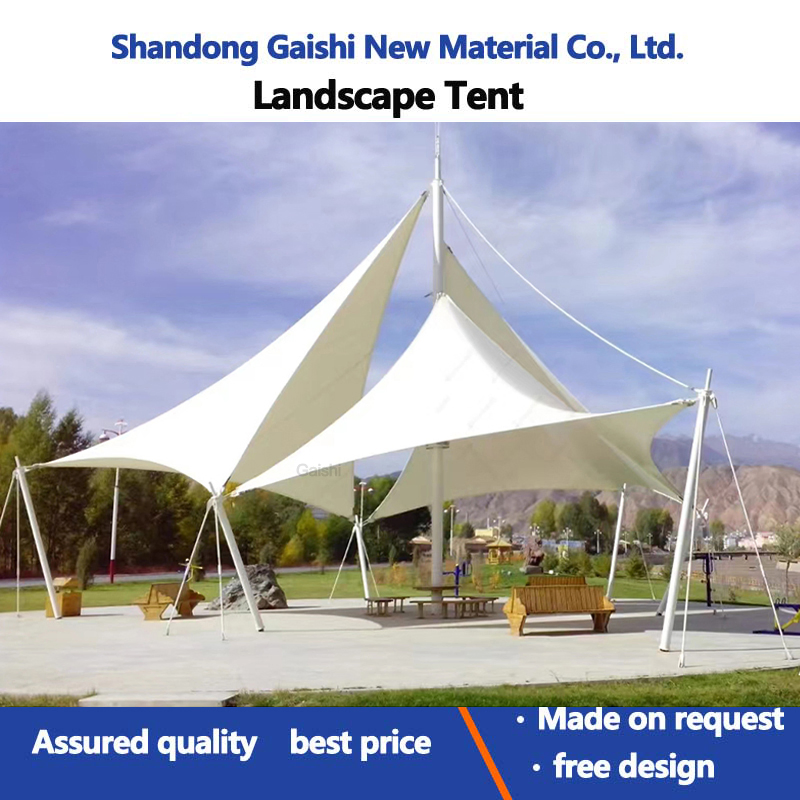 Customized PVC/ PVDF Tensile Membrane Structure Outdoor Tent for Landscape Sunshade
