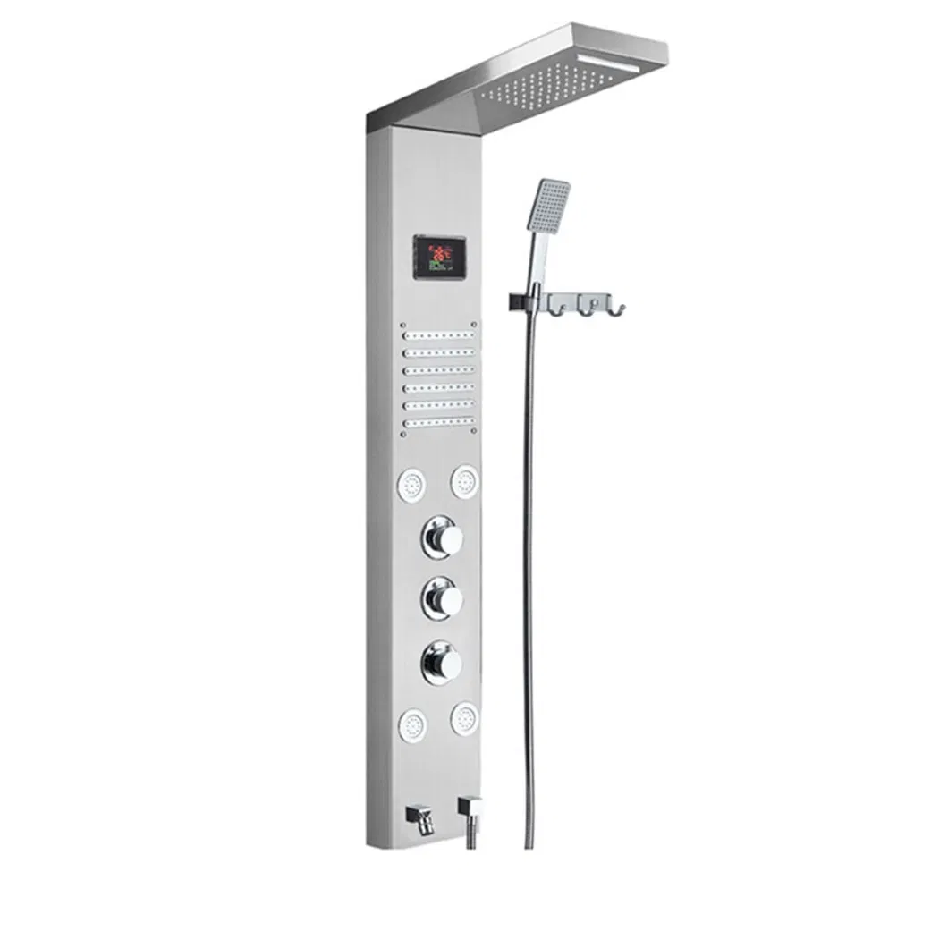 Luxury Rainfall Shower Column System with Elegant Wall Panels