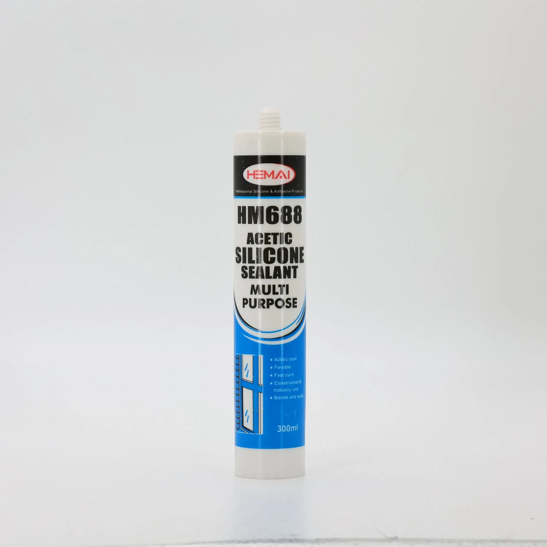 260ml 280ml 300ml High Performance Multi-Purpose 100% RTV Acetoxy / Acid / Acetic Silicone Adhesive Sealant