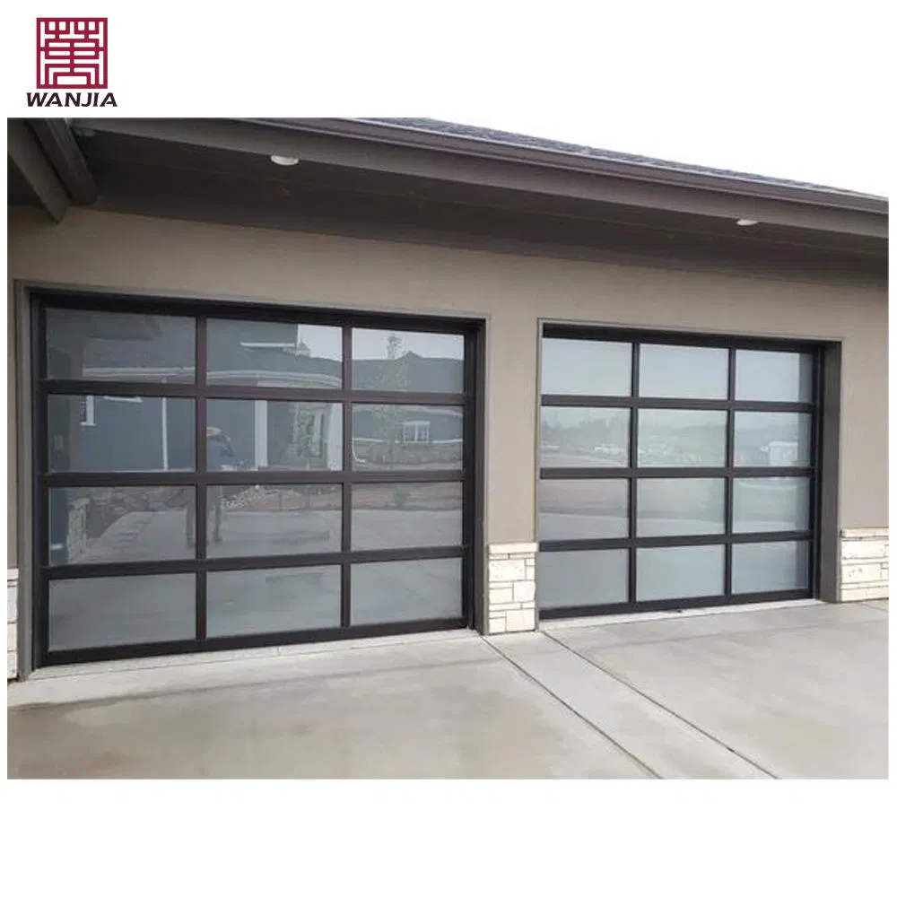 12X7 Residential Home Sectional Glass Garage Doors Aluminum Garage Door