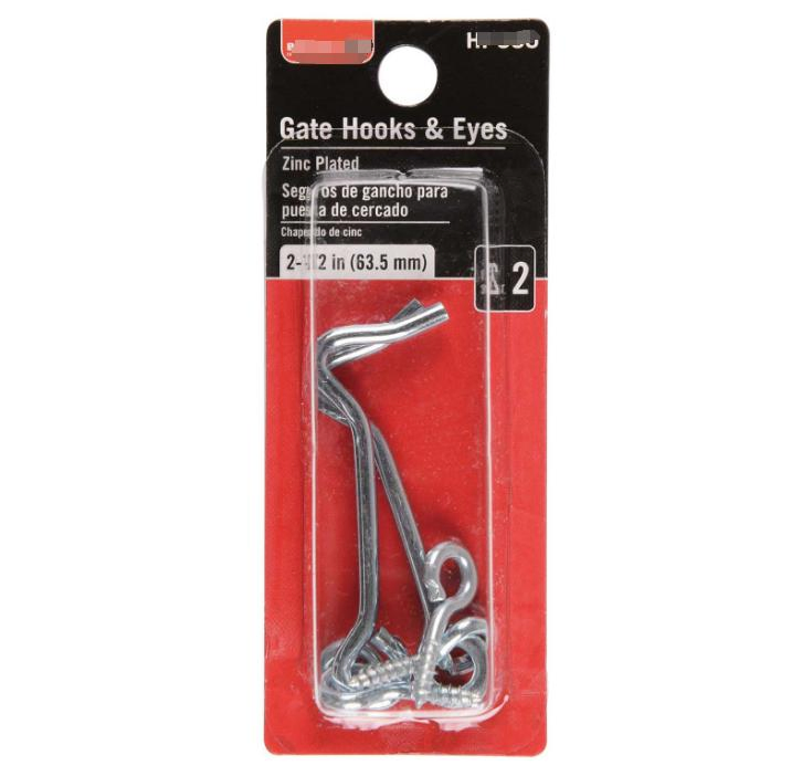 Factory Supply Metal Hook and Eye Screw Hook for Gate 2-1/2 Inch