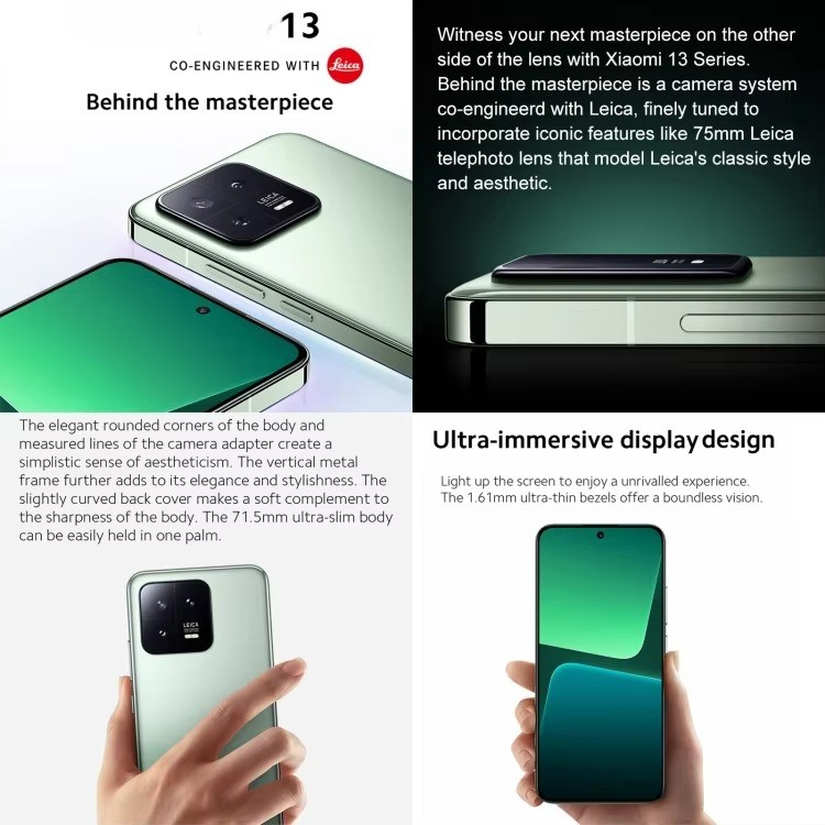 Original 5g Mobile Phone Second-Hand Phone 6.36" 2400X1080 OLED 120Hz Qualcomm SD 8 Gen 2 4nm Octa Core 4500mAh 67W Fast Charging NFC for 13
