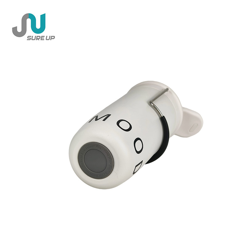 600ml Modern Stainless Steel Double Wall Vacuum Flask with Handle Lid Eco-Friendly Camping Business Gift for Hot/Cold Drinks