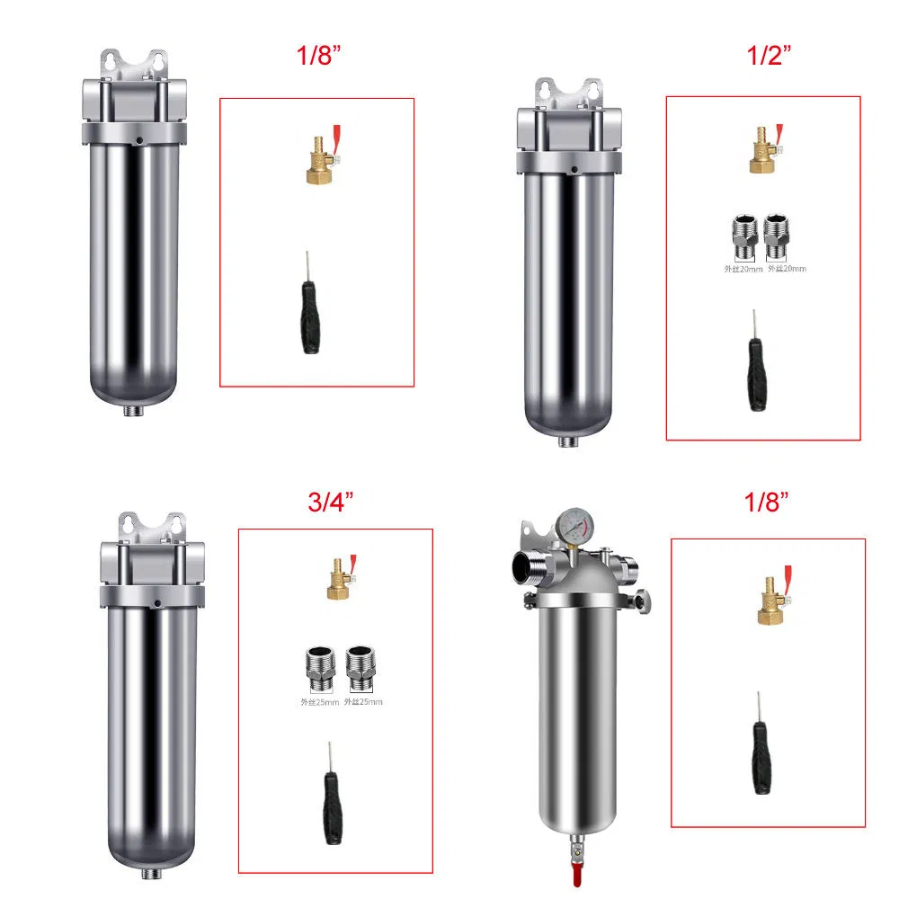 Stainless Steel 304 316 L Water Filter Housing for Water Purification Systems