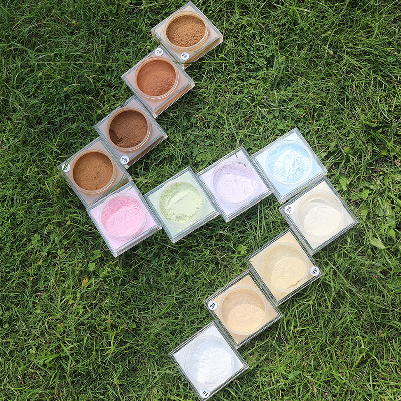 Waterproof Makeup Matte Finish Powder Translucent Setting Loose Powder with Puff