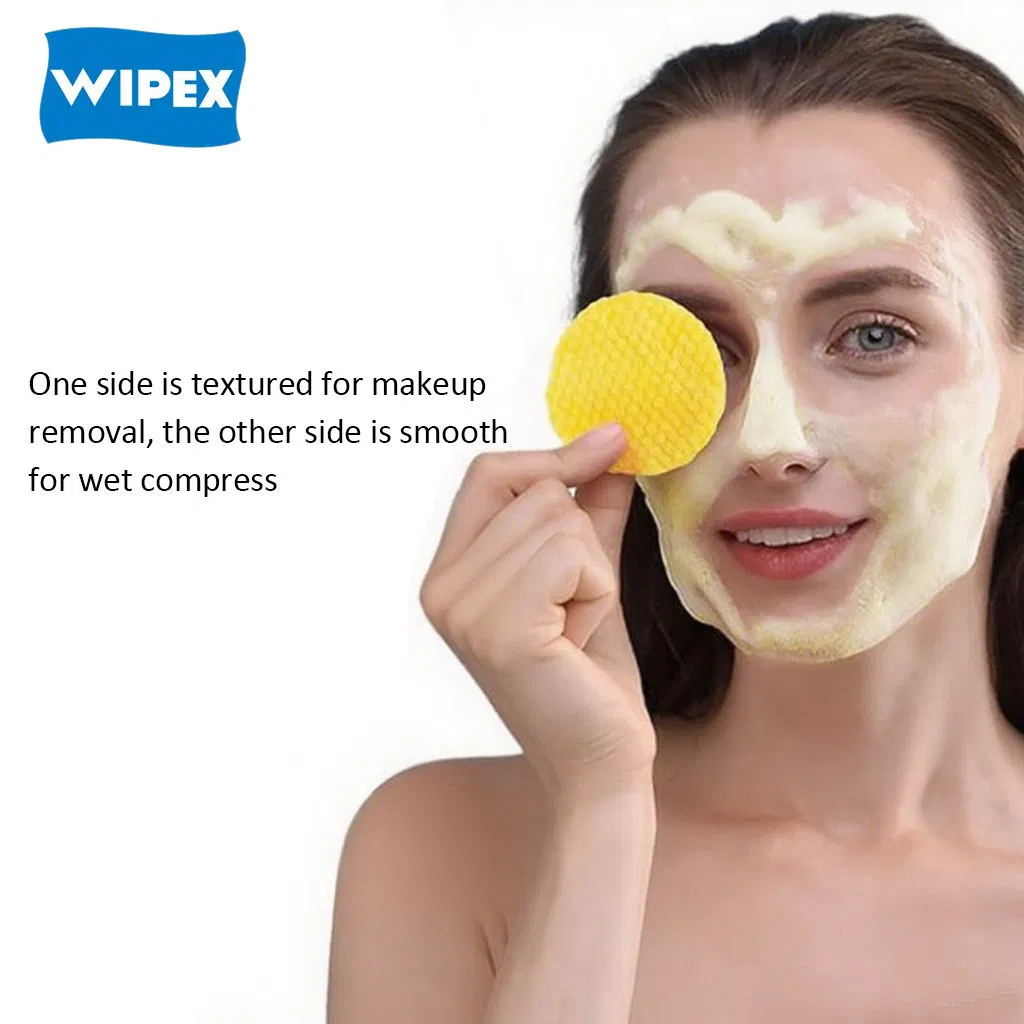 Wlpex Korean Eco-Friendly Face Toner Pads OEM Disposable Facial Makeup Remover Cotton Pad for Wet Compress Beauty