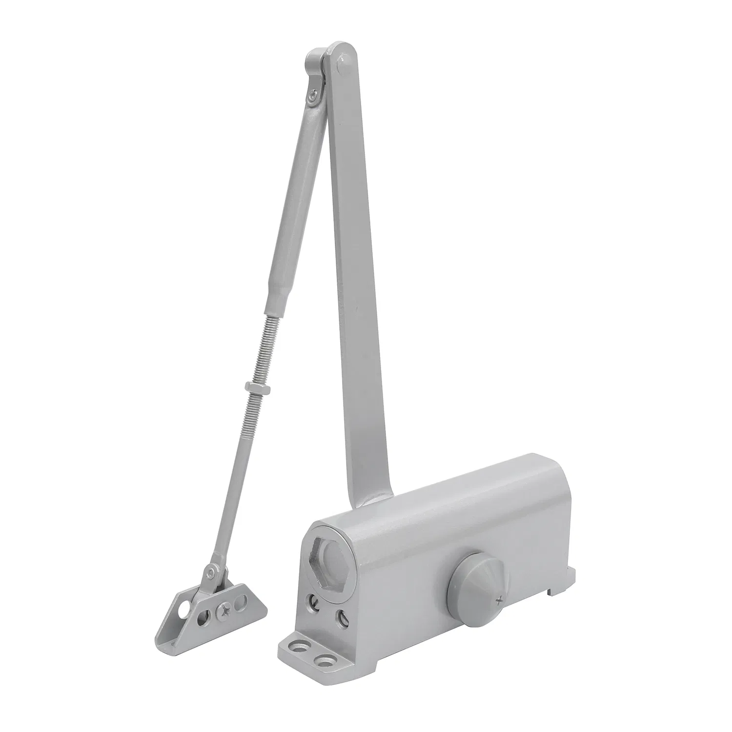 Door Closer Commercial Grade Size 4 Spring Hydraulic Automatic Aluminum Finish Hardware