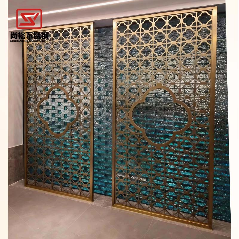 Elegant Chinese Style Modern Room Divider Stainless Steel Partition