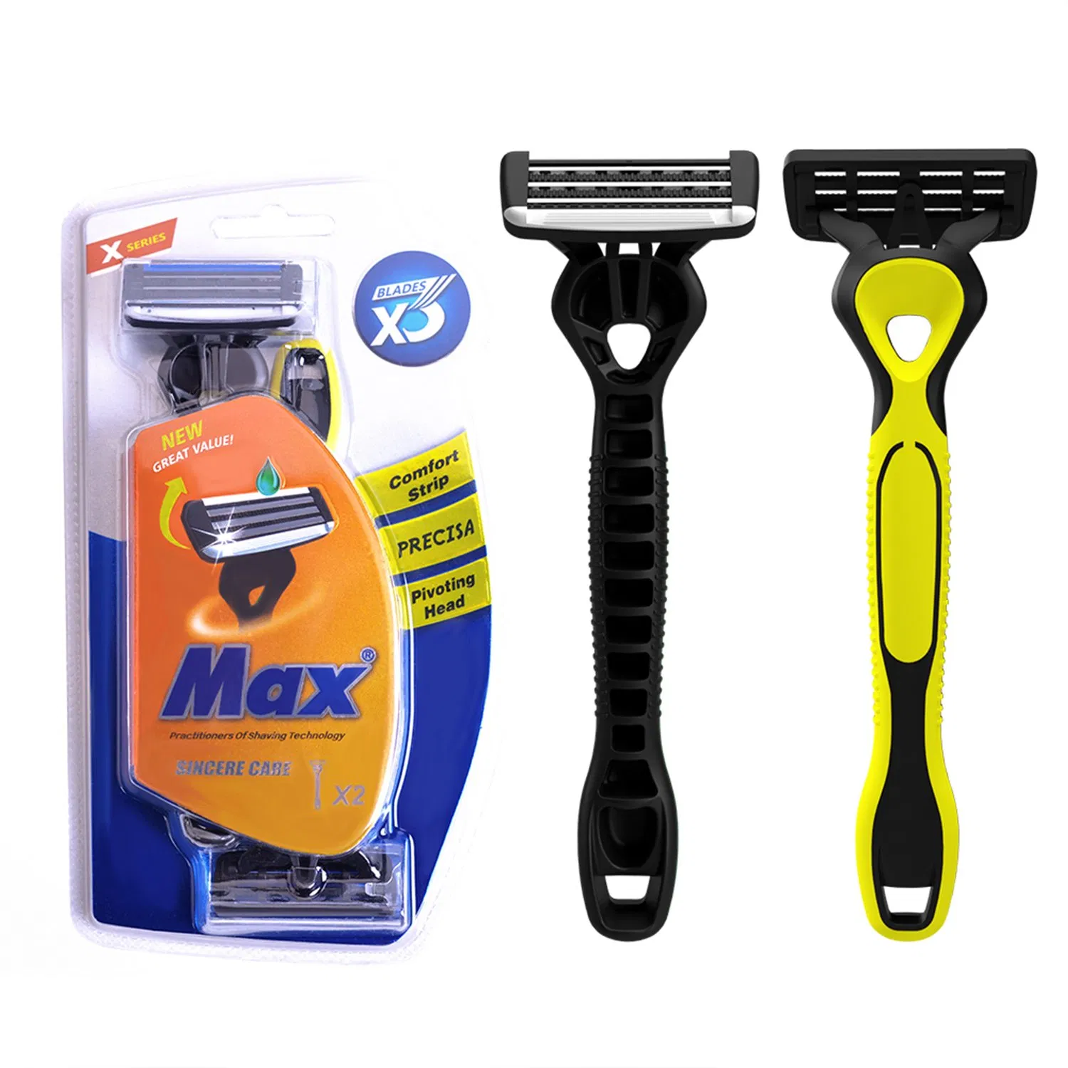 Barber Plastic Hotel Disposable Shaving Facial Men 3 Blades Razor