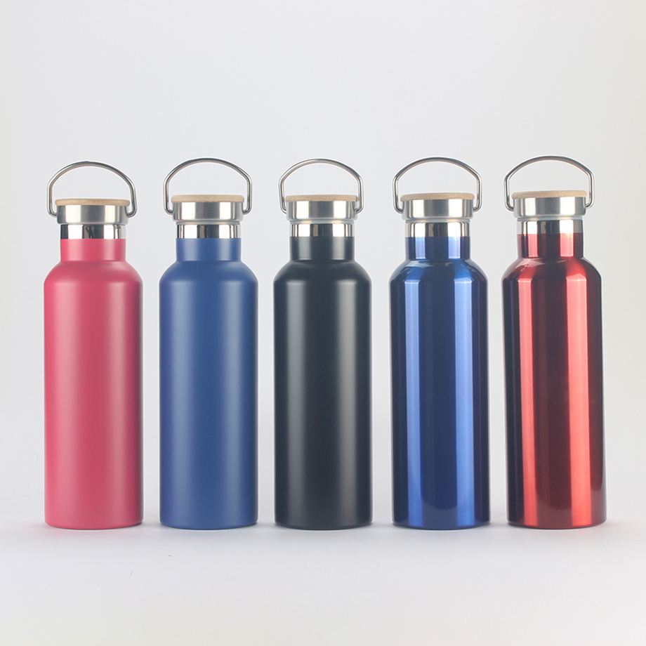 Vacuum Flasks 350/500/750/1000ml Drink Bottle Double Wall Insulated Stainless Steel Water Bottle with Metal Lid