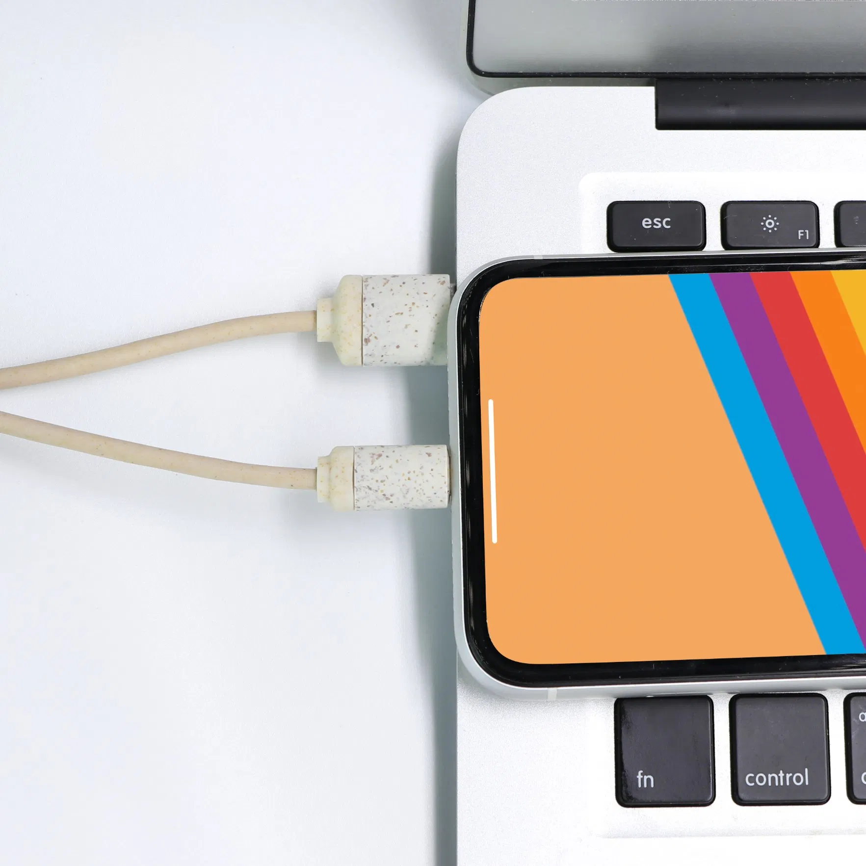 Promotional Gift USB Cable Eco-Friendly Material Wheat Straw Charging Cable 3 in 1 USB Cable