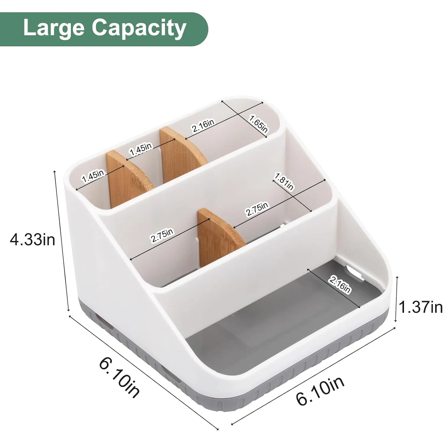 Multifunctional Bathroom Countertop Detachable 6 Slots Bathroom Toothbrush Holder