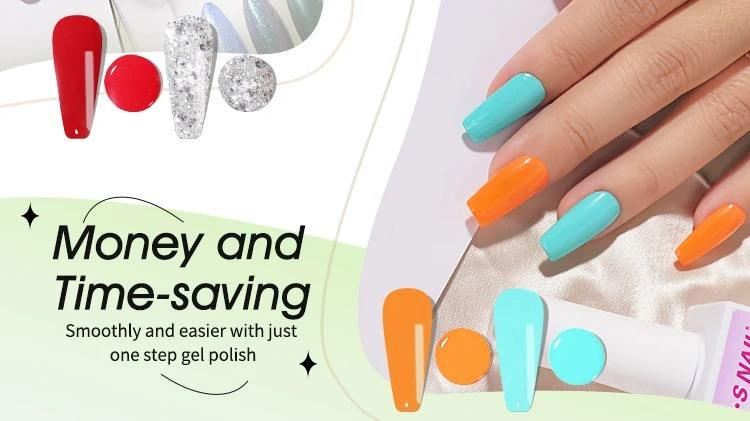 R S Nail Private Label UV Gel Professional Nail Supplies Soak off One Step Gel 440 Colors Gel Nail Polish