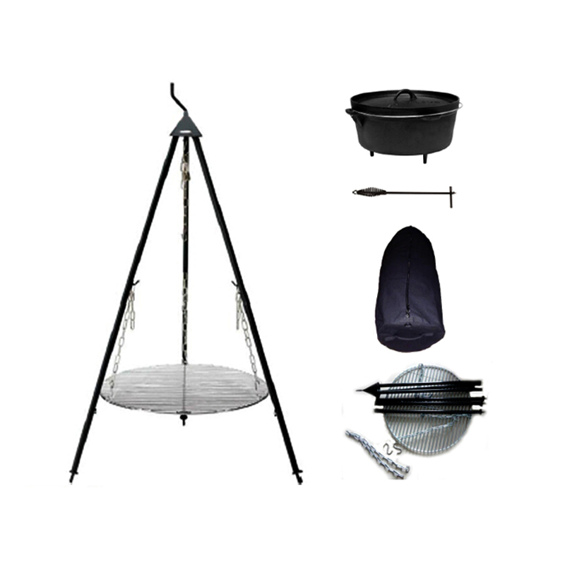 Чугунная жаровня для кемпинга и готовки на природе, 6 шт.