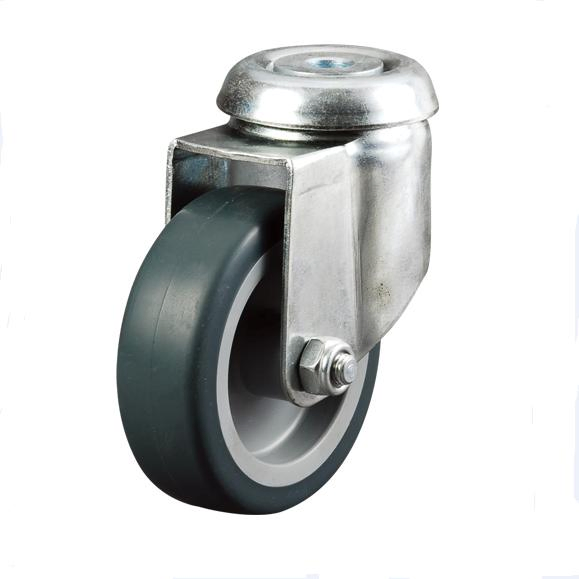 Factory Price Industrial Medium Duty 100mm Swivel Hollow Kingpin Castor Wheels with Thermoplastic Rubber Wheel