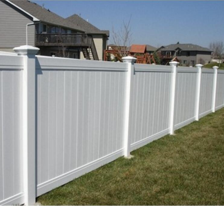 High Quality White Color Residential Privacy UPVC Vinyl Panel Fence