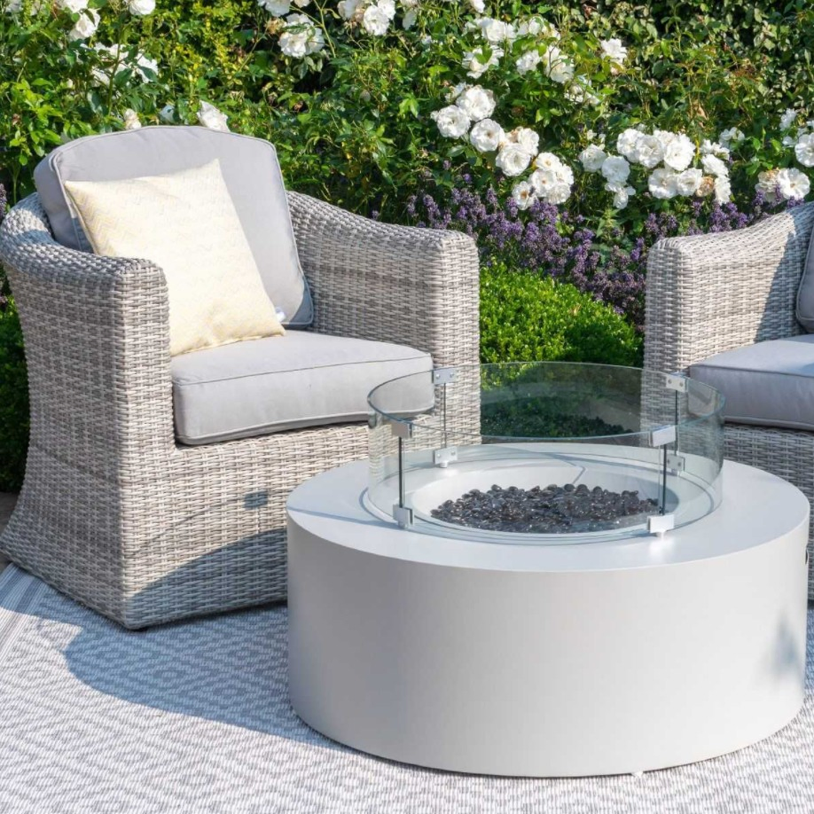 outdoor Garden furniture Gas Fire Pit Coffee Table Aluminum Fire Pit Table