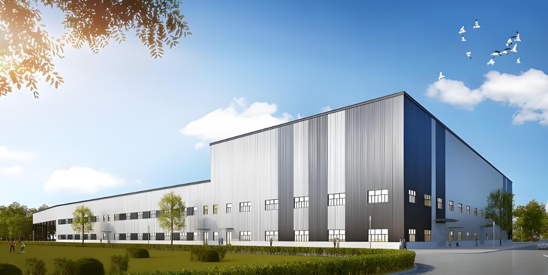 Solid H-Shape Beam Flexible Customized Metal Arch Building Garage Steel Frame Warehouse